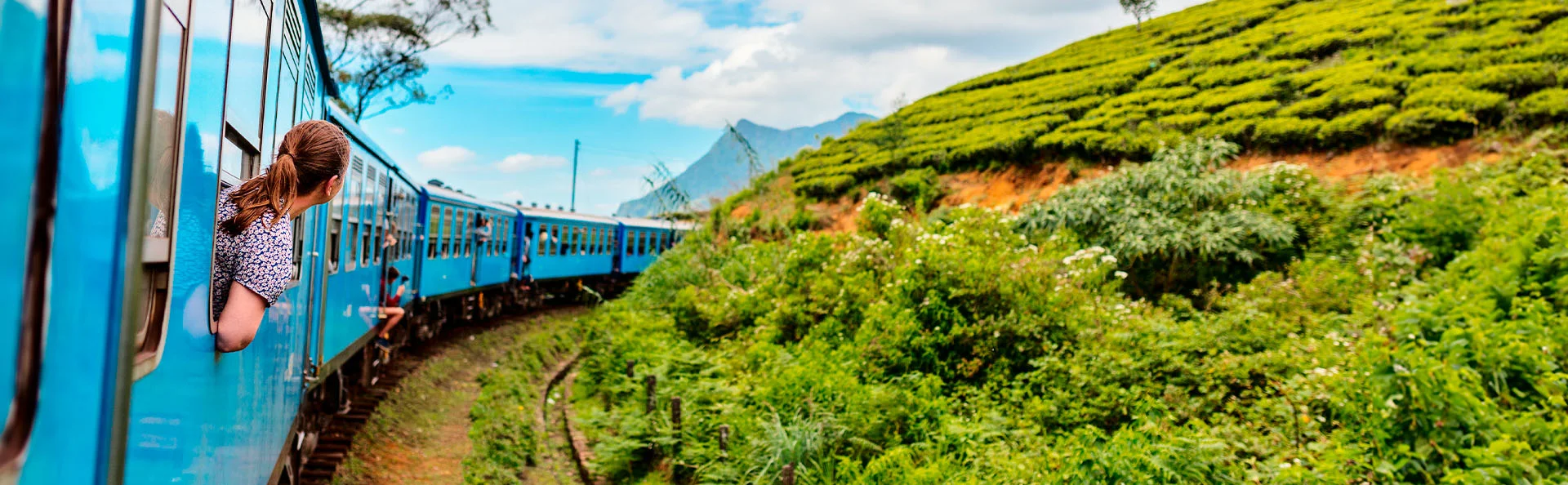 Det berømte blå tog i Sri Lanka