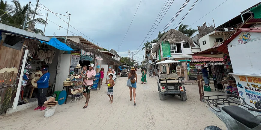 Gade på Isla Holbox
