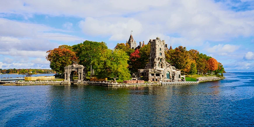 Heart Island i Thousand Islands Nationalpark i det østlige Canada