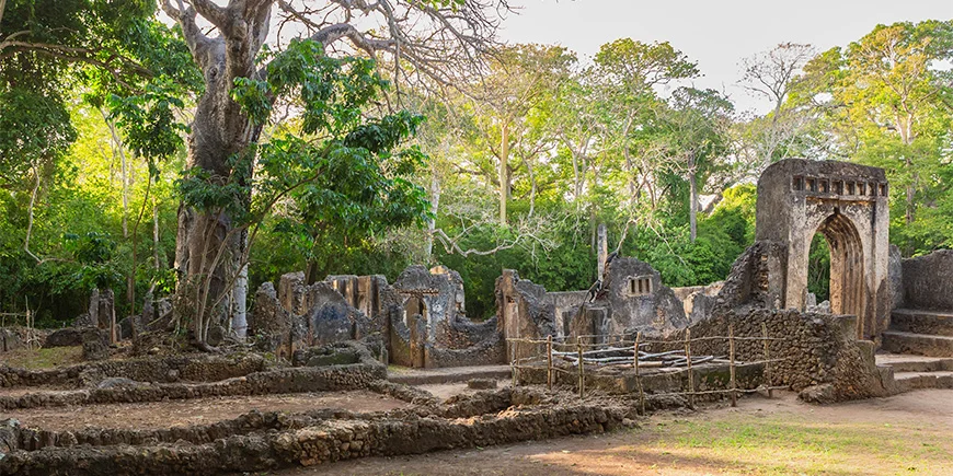 Gede-ruinerne i Malindi i Kenya