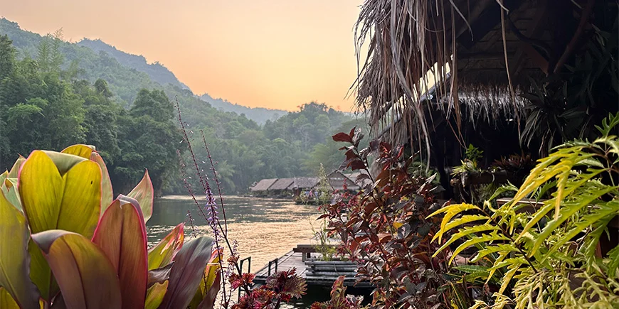 Smuk udsigt ved River Kwai