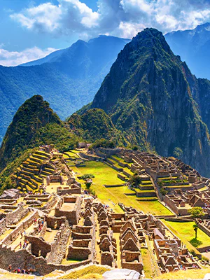 Smuk udsigt over Machu Picchu i Peru